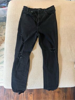 Special A Women’s Skinny Black Distressed Jeans